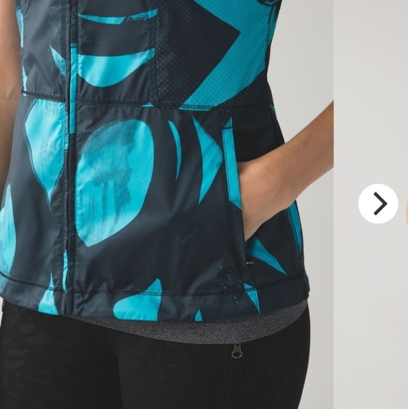 Lululemon Pack-It Vest In Back Spin Stroke Peacock Blue Black - Picture 6 of 12